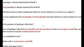 Java Interview Question And Answer Which package is always imported by default