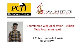 Web Project Task 12 | 1st Year | Semester 01 | Java Institute | Isuru Lakshan Rathnayaka