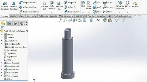 #part-A design with solidworks solid part for pin design how to pin design with solidworks pin model