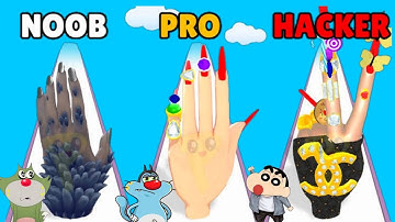 Hand Evolution Run Oggy | Noob vs Pro vs Hacker 😱| With Oggy Jack And Sinchan Funny Game