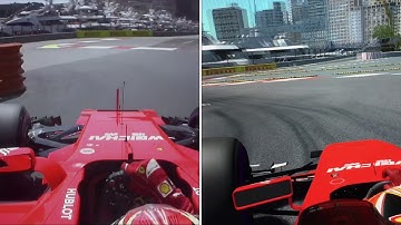 Reality vs rFactor 2 F1 2017 Monaco pole lap