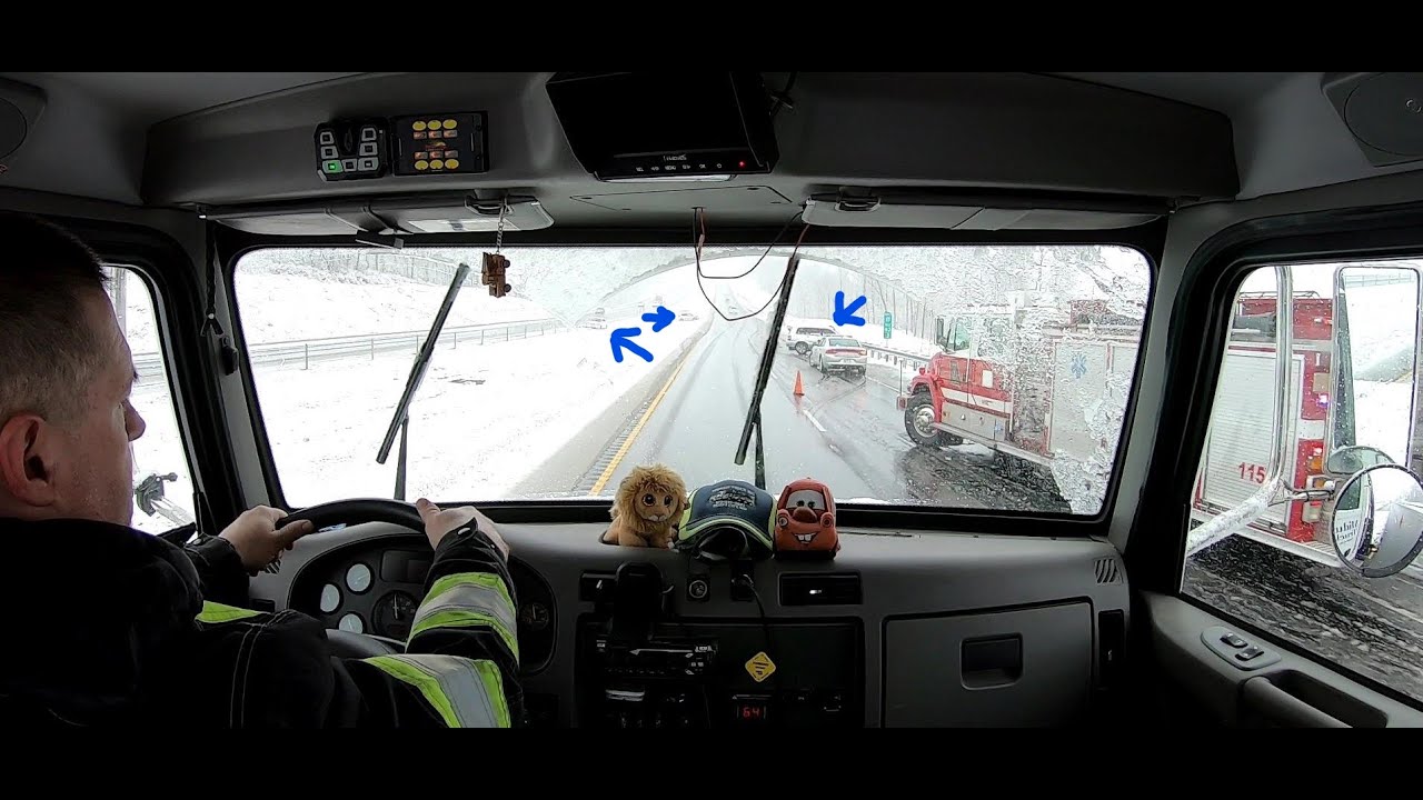 The SnowStorm Hits!!!  Three Vehicle Crash on the Interstate!!!  No Injuries!!