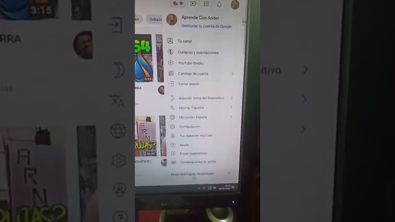Como desactivar el modo restringido de Youtube