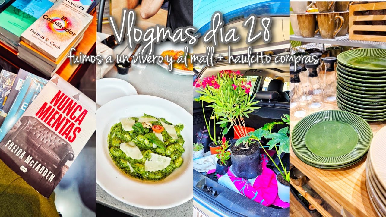 🎄VLOGMAS 28🎄 fuimos a un VIVERO y al MALL + haulcito de compras 🛍 
