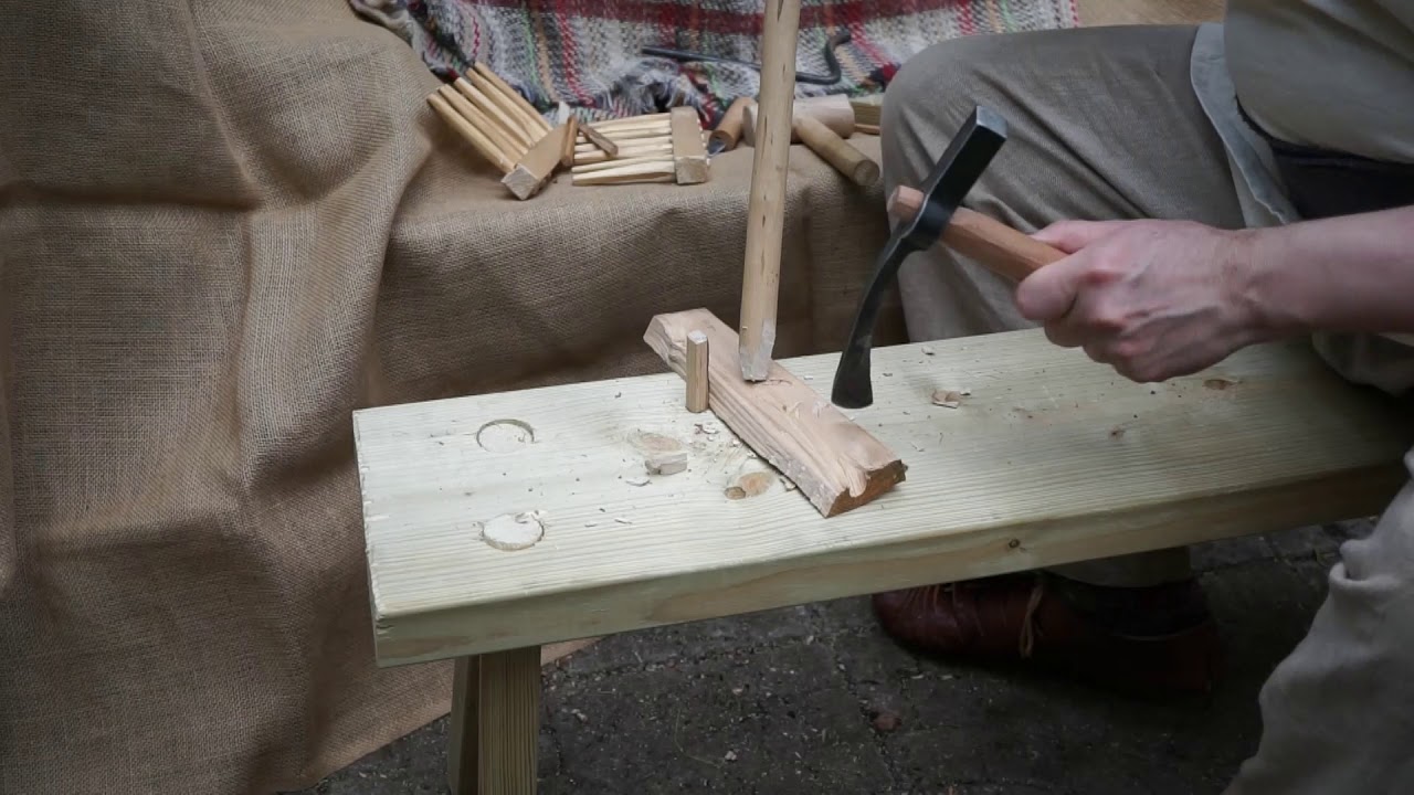 using the Roman Axe hammer from Les Andelys in France