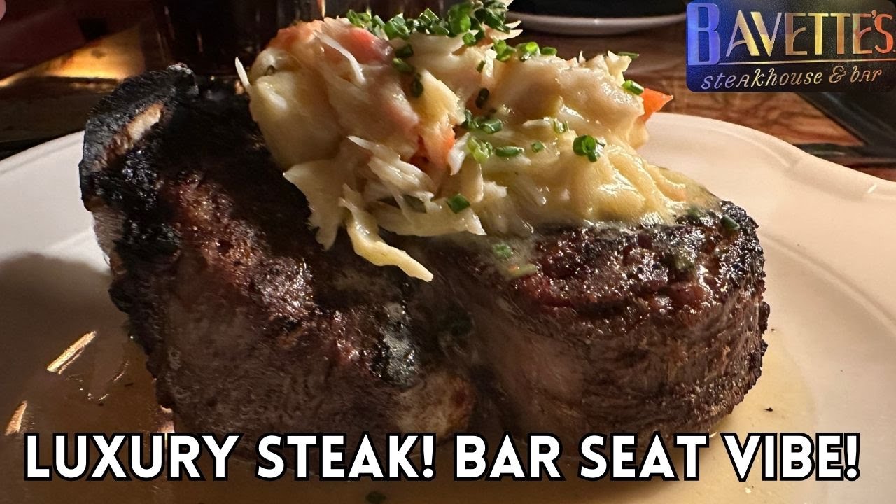 Luxury Steak at Bavette’s! 🥩 | Park MGM Bar Seating Adventure