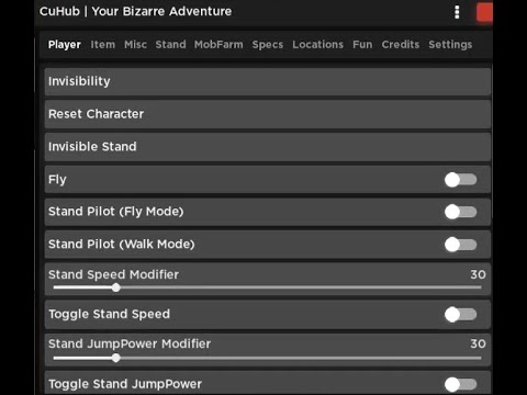 Cubhub Script *NEW* Your Bizarre Adventure 🔥 | CuHub GUI: Item ESP, Candy Farm, Fly ...