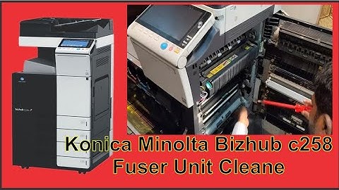 How to clean Fuser Unit Konica Minolta bizhub c258 #konica #copier #printer #print