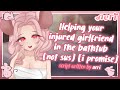  entering the bathtub with your injured gf f4m  audio roleplay 