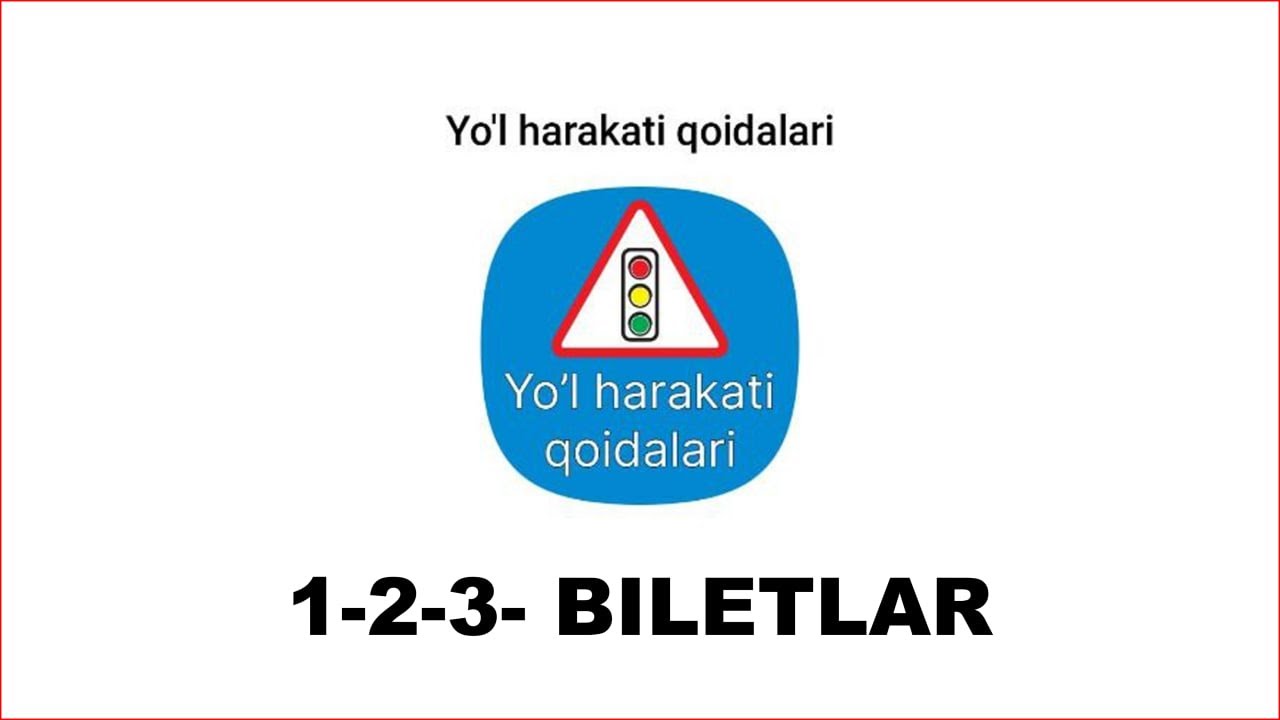 IMTIHON SAVOLLARI 1 2 3 biletlar