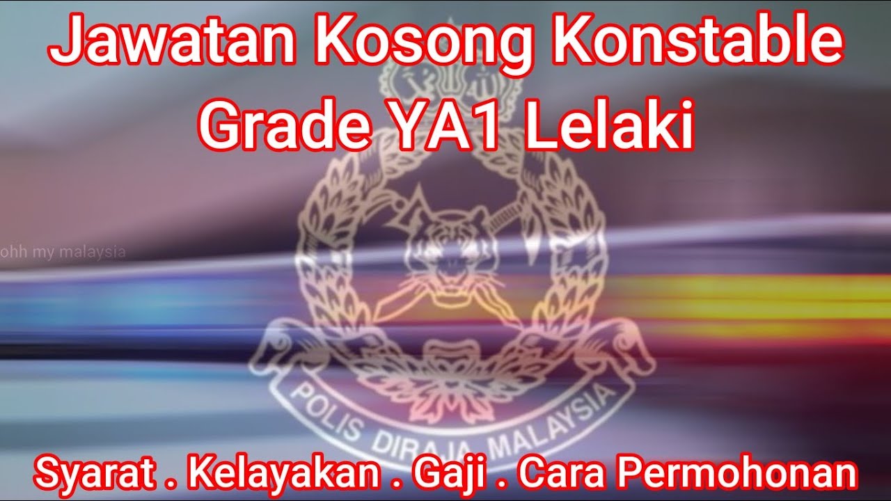 Cara Permohonan Jawatan Kosong Polis Diraja Malaysia Secara Online Youtube