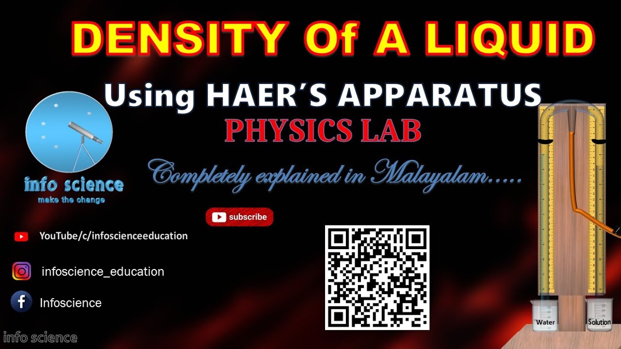 Density of a liquid using Hare's Apparatus keralauniversity 