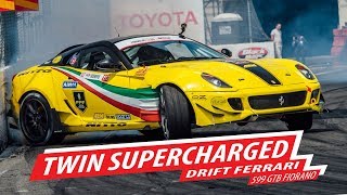 Have you ever seen a professional level drift ferrari? we haven't
either until saw this! not one but two superchargers are hidden under
the hood of this b...