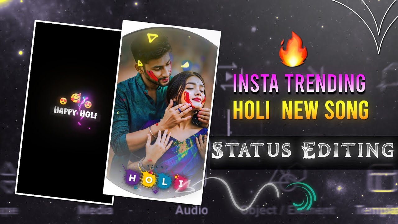 🔥Insta Trending Holi New Song Status Editing | Holiya Me Ude Re Gulal | Holi Status Editing 2025