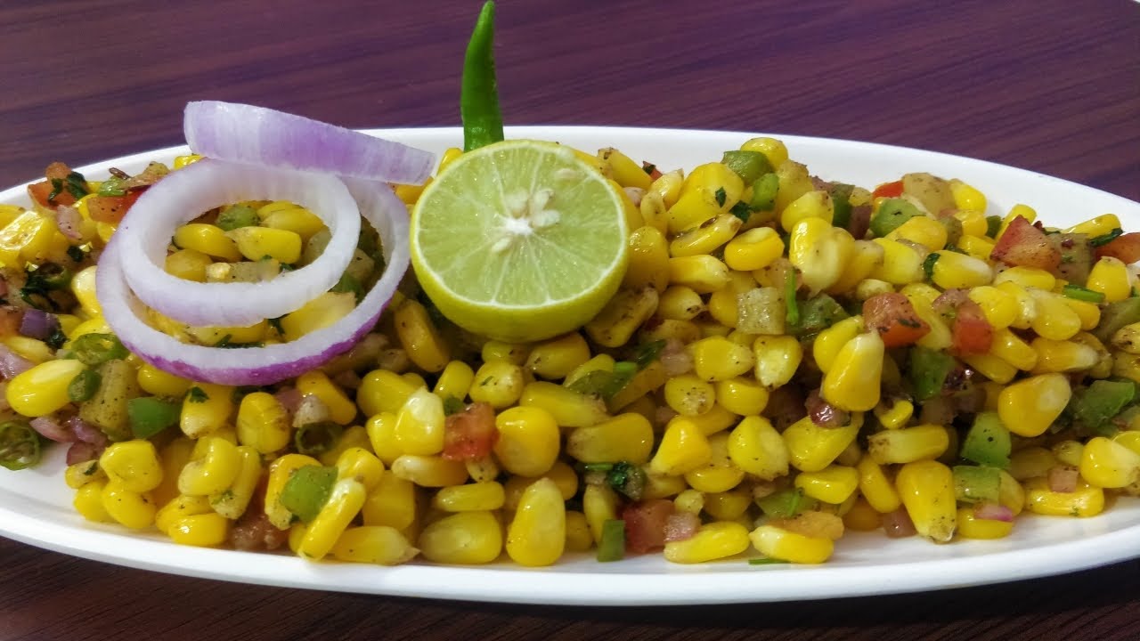 BUTTER MASALA SWEET CORN | STREET STYLE CORN CHAT | AMERICAN CORN CHAT ...