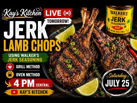 Jerk Lamb Chops LIVE | Grill or Oven — latest Kaye's Kitchen video thumbnail