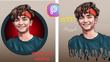 PicsArt portrait cartoon photo editing tutorial | new vector art editing 2021 best editing cartoon