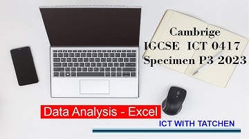 IGCSE ICT 0417 Specimen Paper 3 2023 Spreadsheets