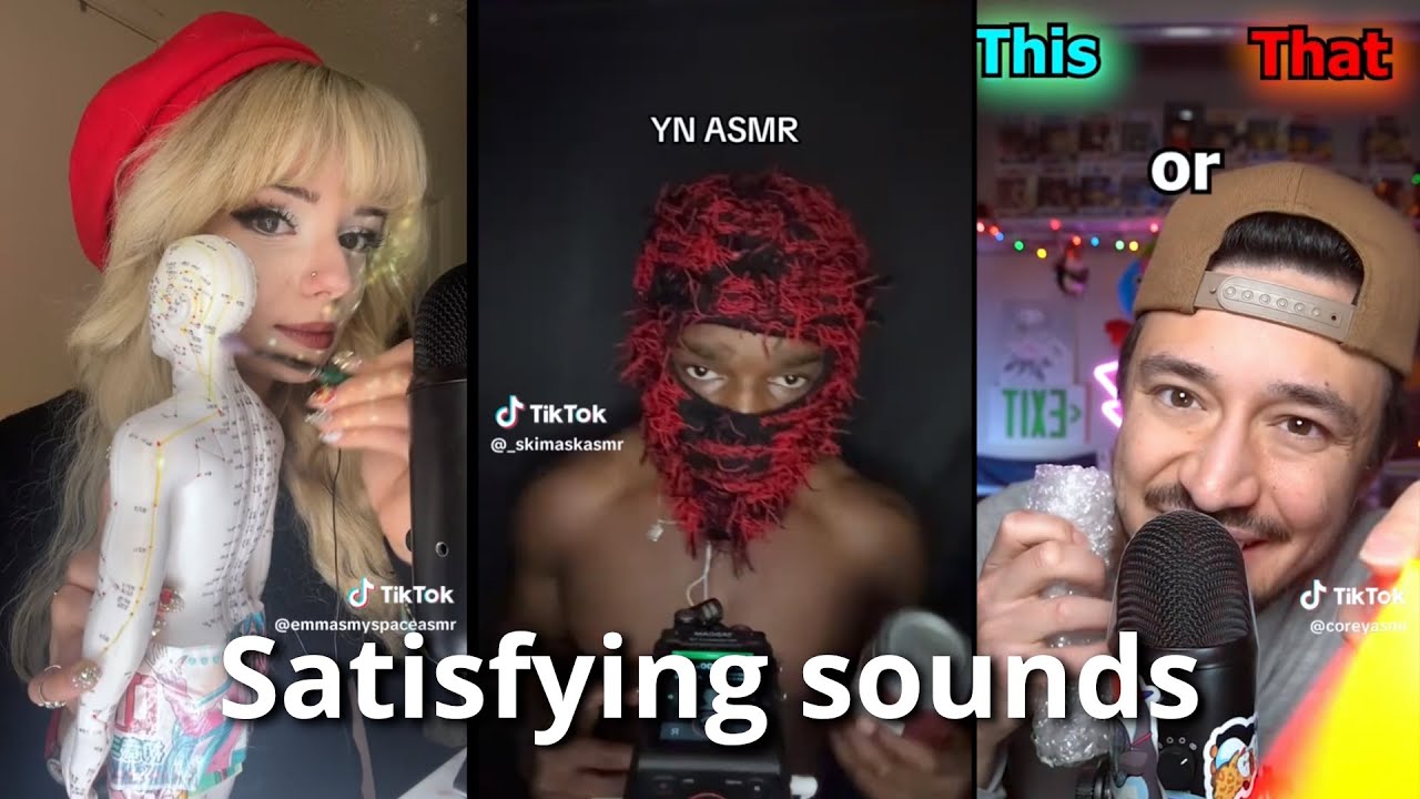 💤🔊 Подборка ASMR TikTok | Шёпот, постукивание, тихая речь, звуки-триггеры