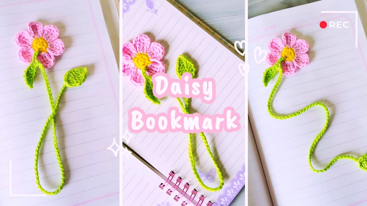 🌸 Easy Crochet Flower Bookmark Tutorial | DIY  Bookmark for Beginners| Daisy Bookmark 🌼