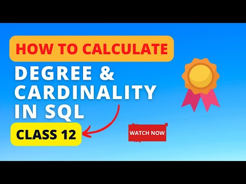 How To Find/Calculate Degree And Cardinality For Multiple Table In SQL PythonWithKaran #official.pwk