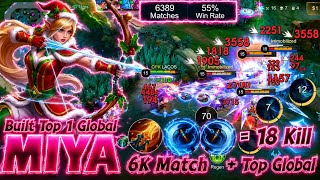 6.3K Match Miya Beat All Marksman Gold Lane Monster With Built Top 1 Global #miya #mlbb  screenshot 4