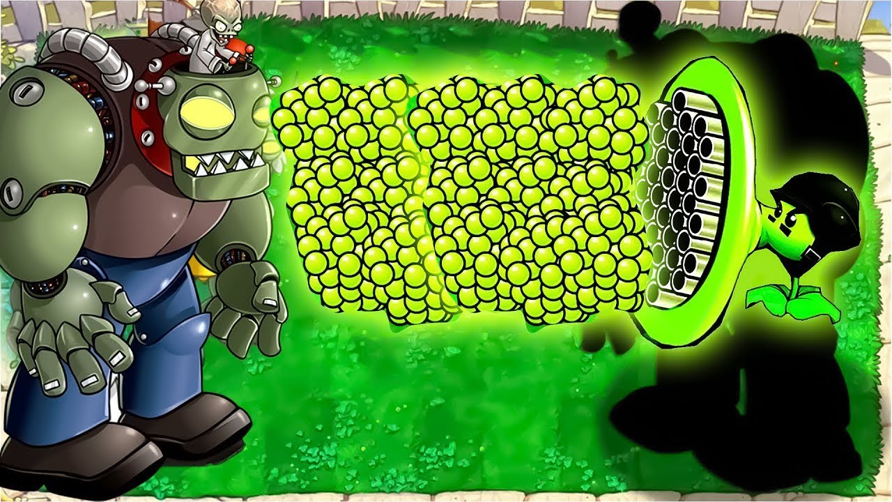 Plants vs Zombies - Zombotany 2 - Pea Gatling vs Dr.Zomboss - YouTube