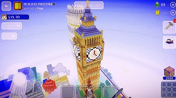 Building BIG Ben (London) of Minecraft in Block Craft 3D Building Simulator