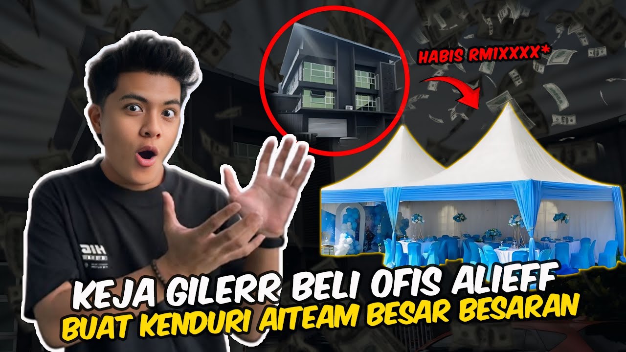 KEJA GILERR BELI OFIS ALIEFF BUAT KENDURI 2025!!! REACTION SEMUA TERKEJUT ALIEFF MARAH?!