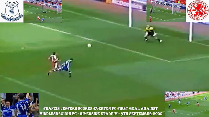FRANCIS JEFFERS SCORES EVERTON FC FIRST GOAL AGAIN...