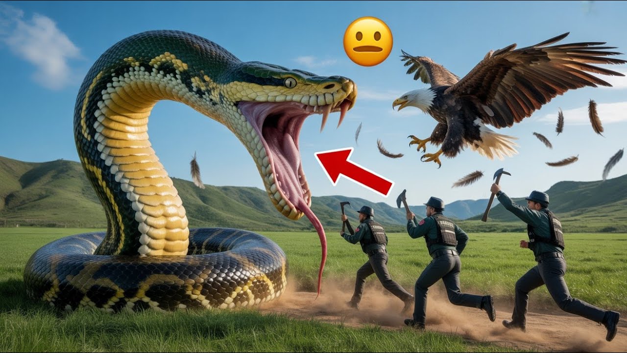 Heroic Rescue Team Saves Eagle from a Giant Python in a Breathless ...