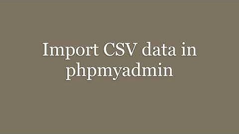 How to import csv data file in phpmyadmin | zerotocoding