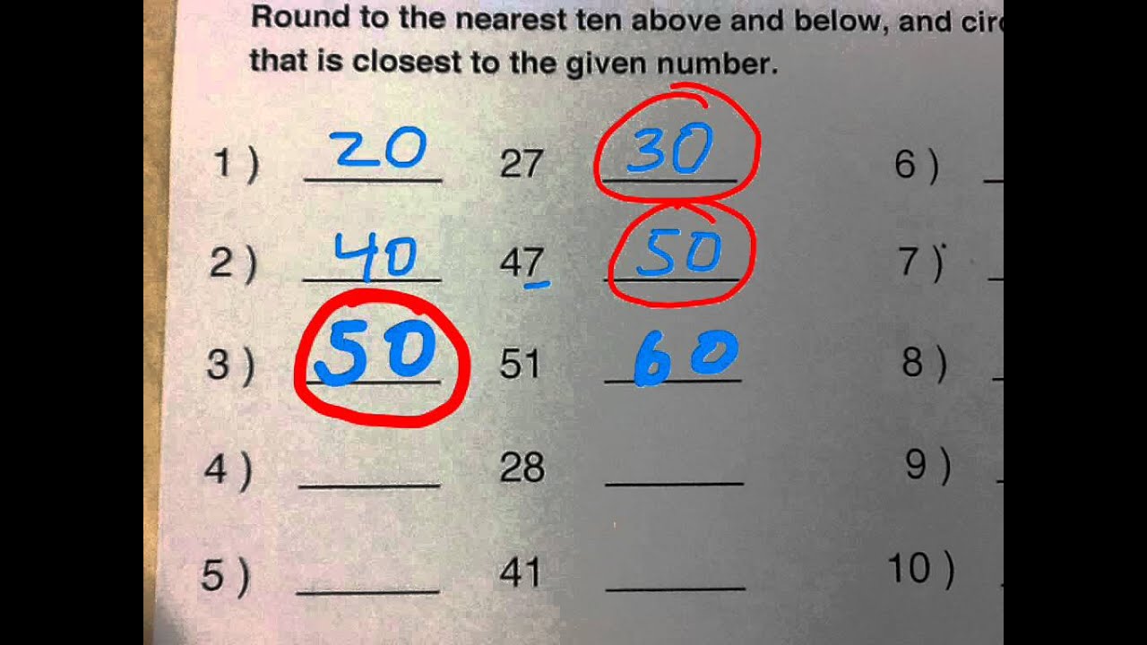 Rounding Hundreds Chart