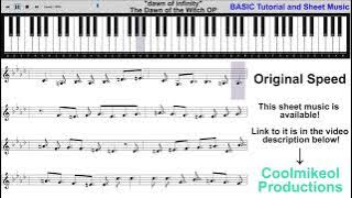 'dawn of infinity' Piano Tutorial - The Dawn of the Witch