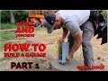 How to build a garage 1  layout and concrete piers