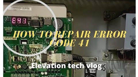 HOW TO REPAIR ERROR CODE 41 UNITECH ELEVATOR GEARED LESS..