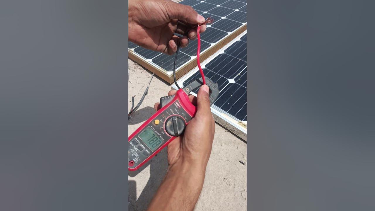 How to test solar panel amps with multimeter short shorts YouTube