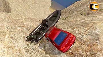 GTA 4 Cliff Drops Crashes with Real Cars mods #57 | Odycrash