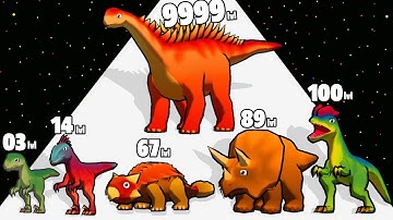 Dino Rumble Jurassic Run - Level Up Dinosaur Max Level Gameplay