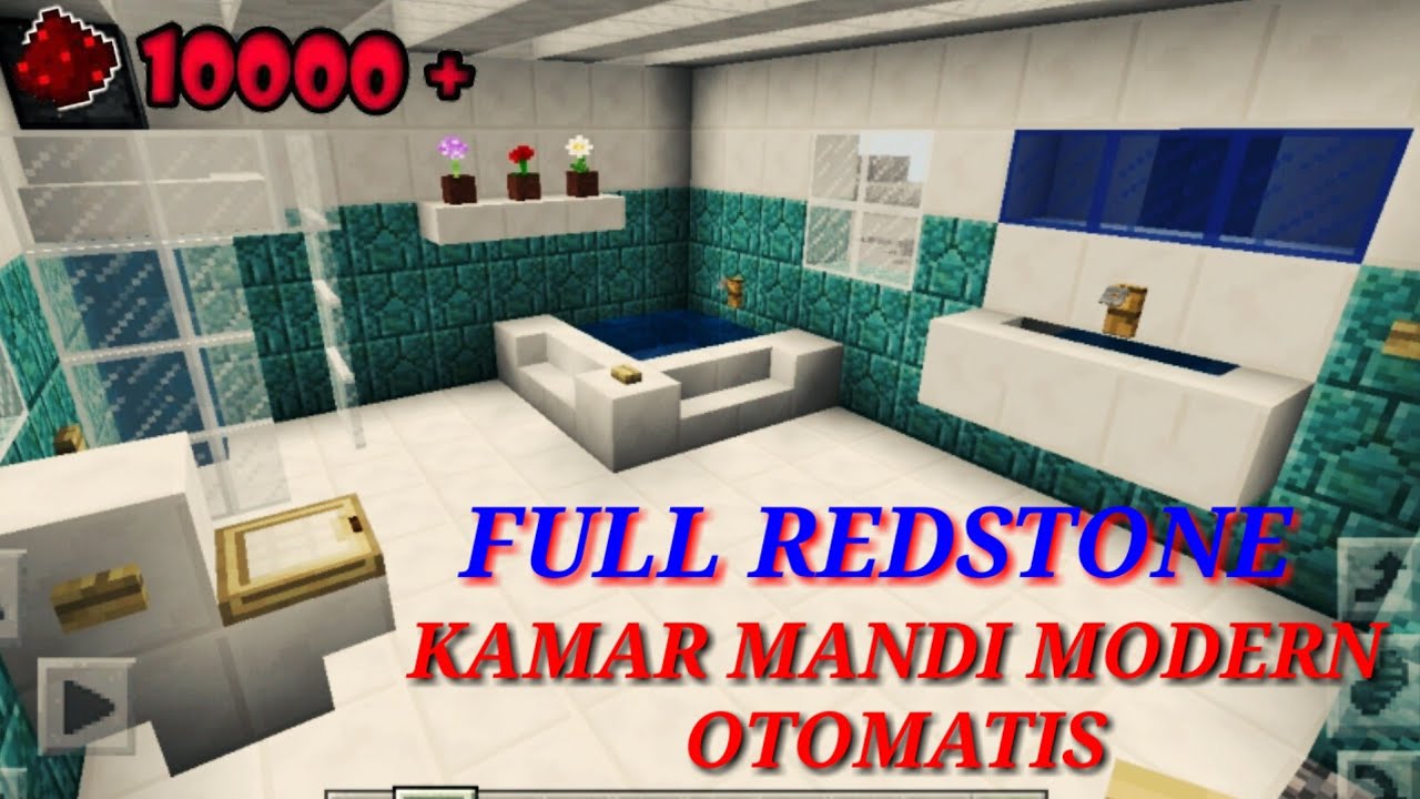 CARA MEMBUAT KAMAR MANDI MODERN OTOMATIS FULL REDSTONE CARA MEMBUAT KAMAR MANDI MODERN OTOMATIS FULL REDSTONE