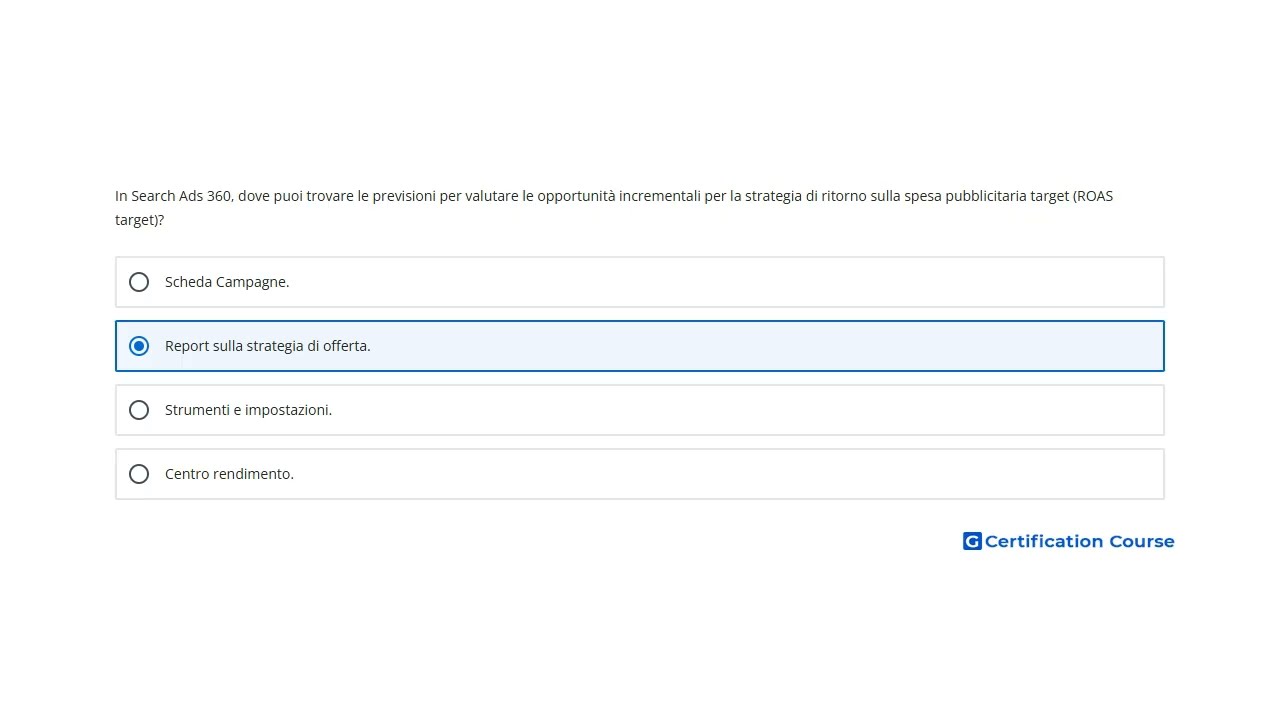 In Search Ads 360, dove puoi trovare le previsioni per valutare le opportunità incrementali per la s