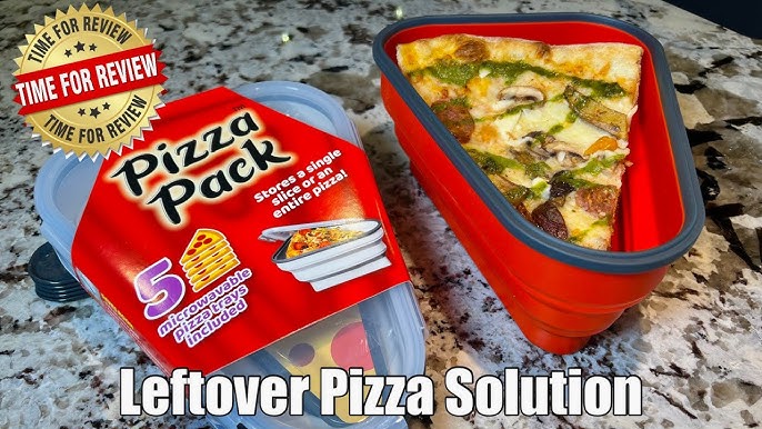 Pizza Slice Container, Tray and Saver, 6 Plastic Packs. The Best Idea to Serve Pizza to Your Kids!
