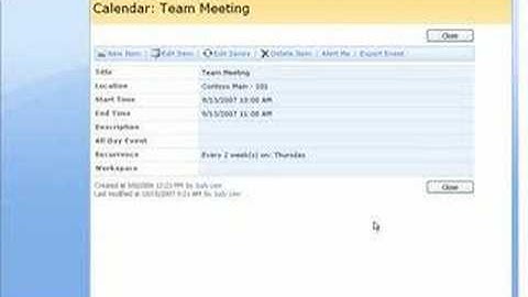 Outlook 2007 Demo: Work with SharePoint calendars in Outlook