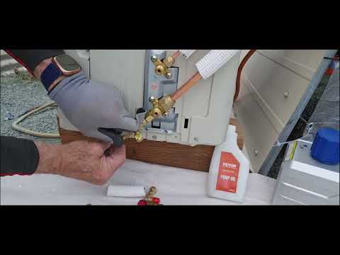 Mini split how to remove valve core under pressure and how to replace valve core under pressure