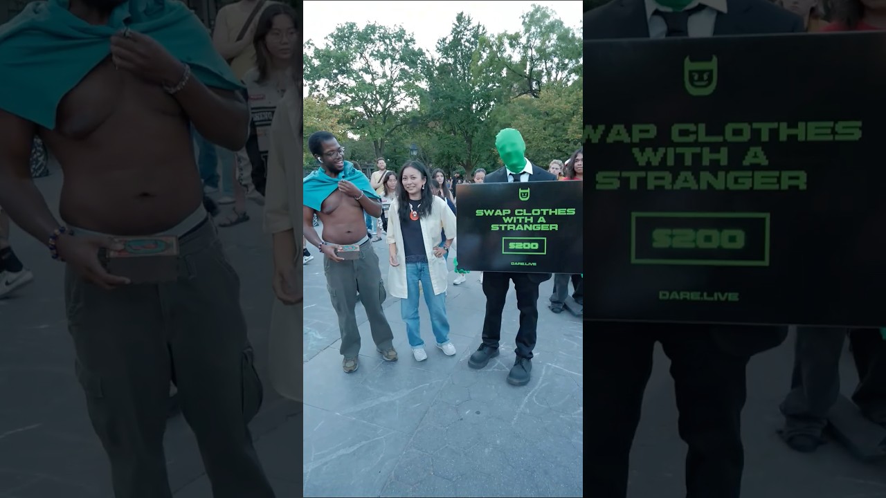 Swap clothes with a stranger gone wrong. 