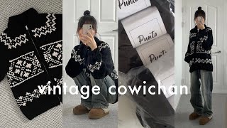 knitting | 귀여움은 추위도 이긴다 | vintage cowichan (eng)