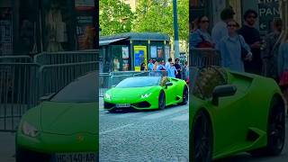 Ferrari & Lamborghini on the Champs-Élysées 🇫🇷🔥 #Shorts