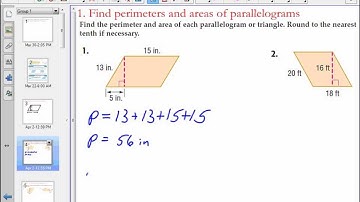 11 1 Areas of Parallelograms and Triangles