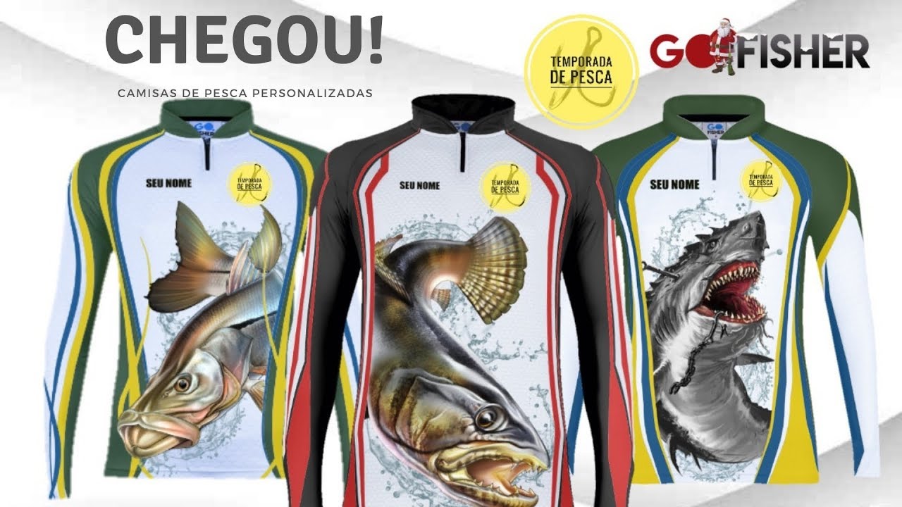 camisa para pescaria personalizada