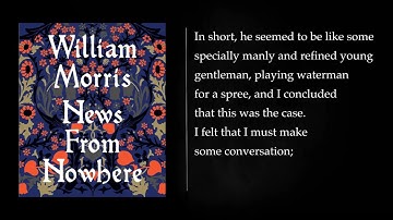 NEWS FROM NOWHERE by WILLIAM MORRIS,. Audiobook, full length